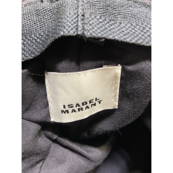 Isabel Marant Black Nylon 'Haley' Logo Hat Size 57 - NWT - Picture 4 of 5